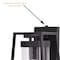 Vaxcel Nash 7.5-in Black Outdoor Modern Wall Lantern, Dusk to Dawn Photocell, 1-Light Wall Lamp Sconce with Clear Seeded Glass T0586 - alternate 8
